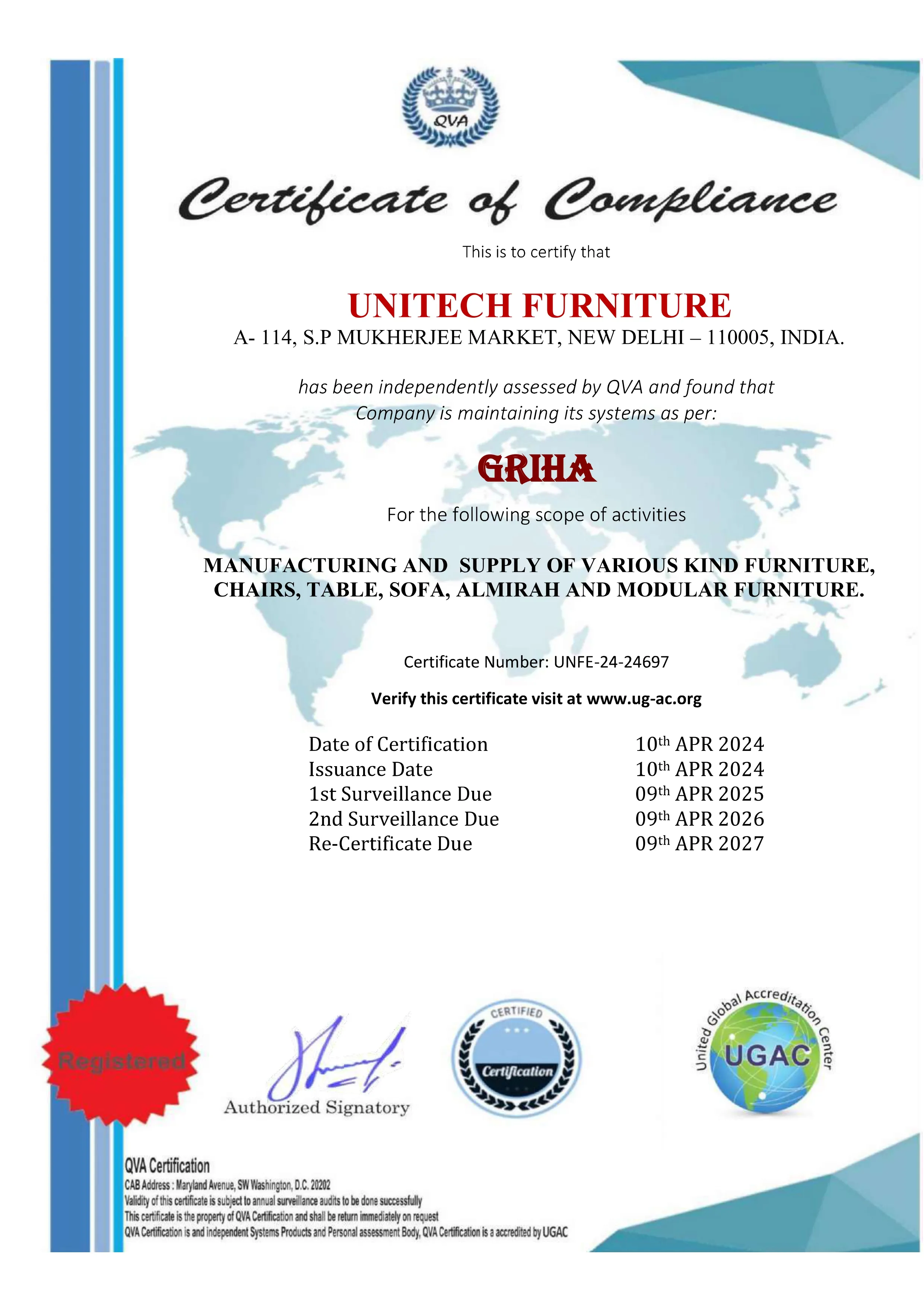 Unitech Furniture GRIHA