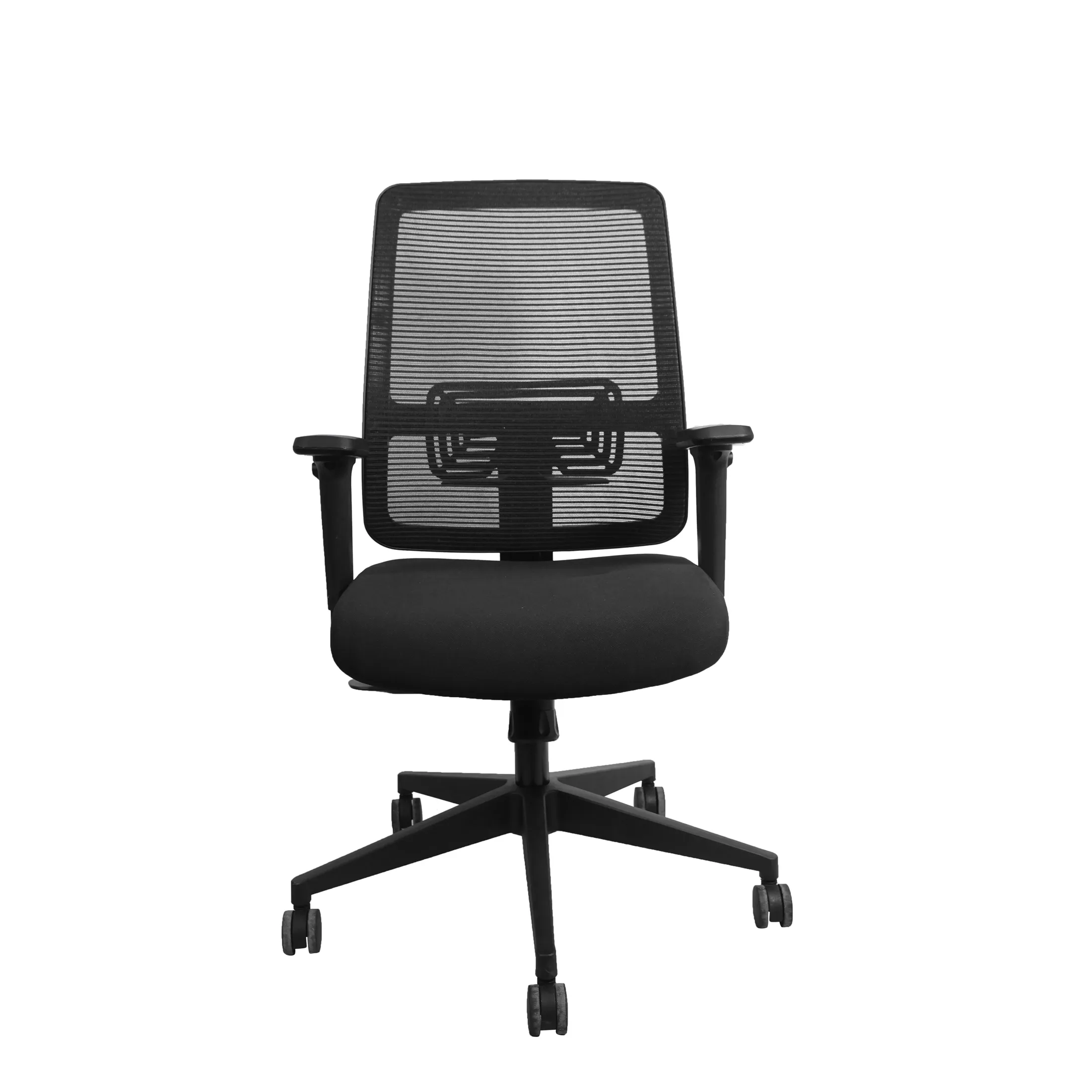 DSR076 Affordable mid back chair With fixed armrest for long sitting